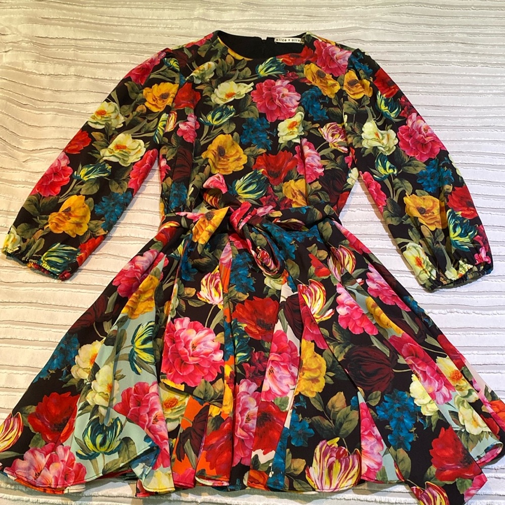 Alice and Olivia floral mini dress